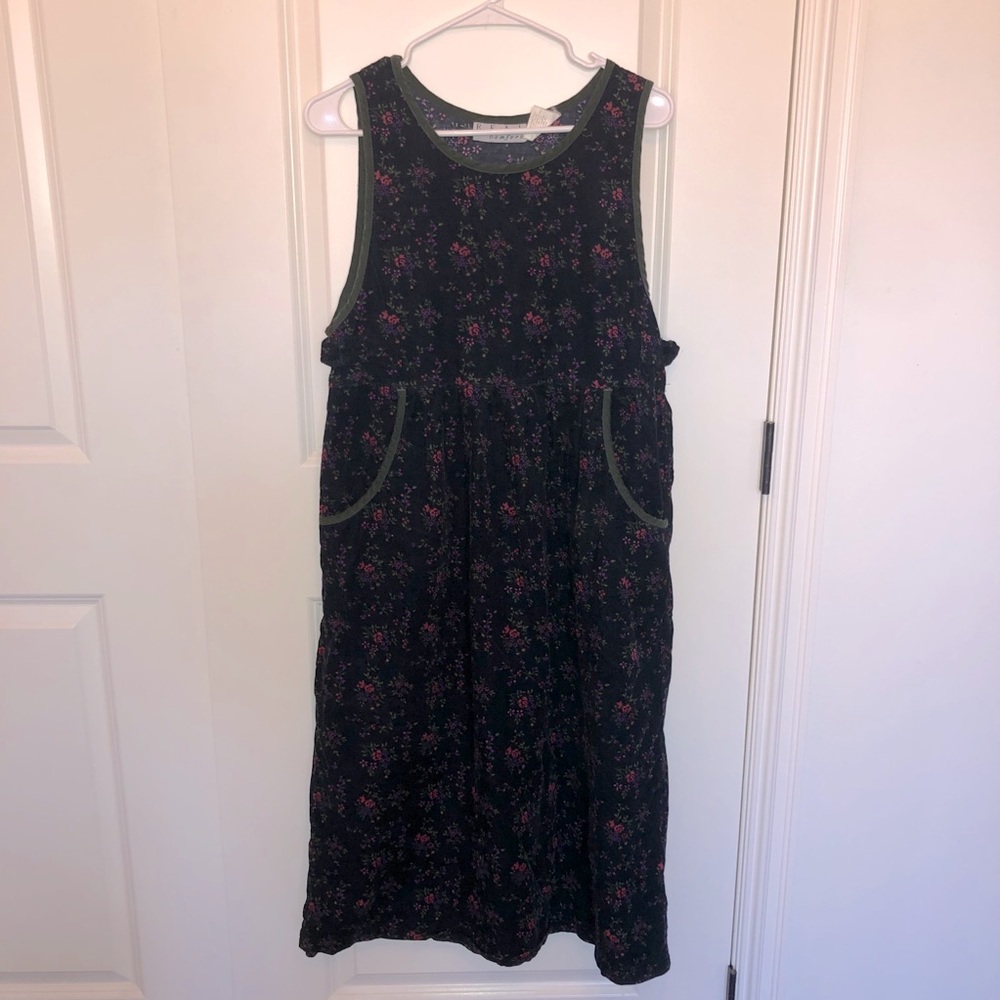 Floral midi jumper dress